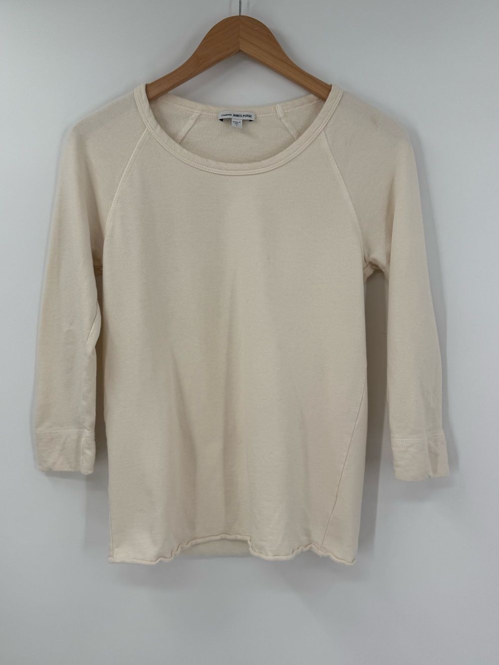 James Perse Raglan Sleeve Top | Cream | XS